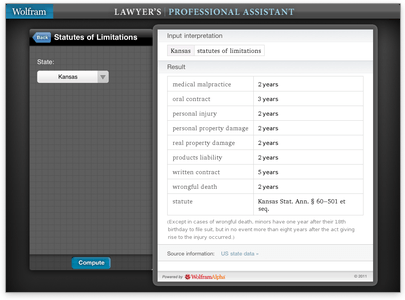 Wolfram|Alpha Releases App to Assist Lawyers