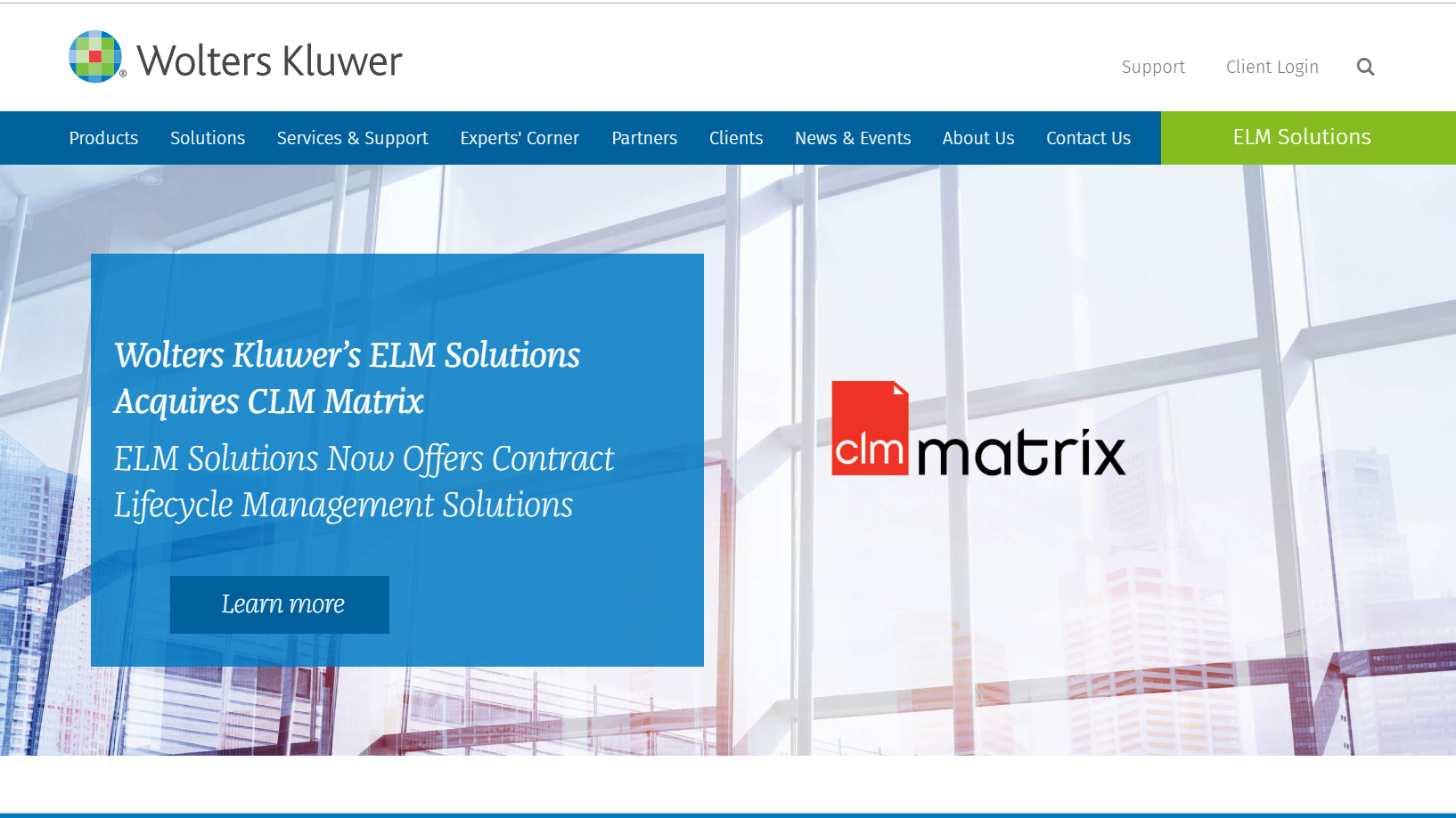 Wolters Kluwer’s ELM Solutions Acquires CLM Matrix for $35 Million
