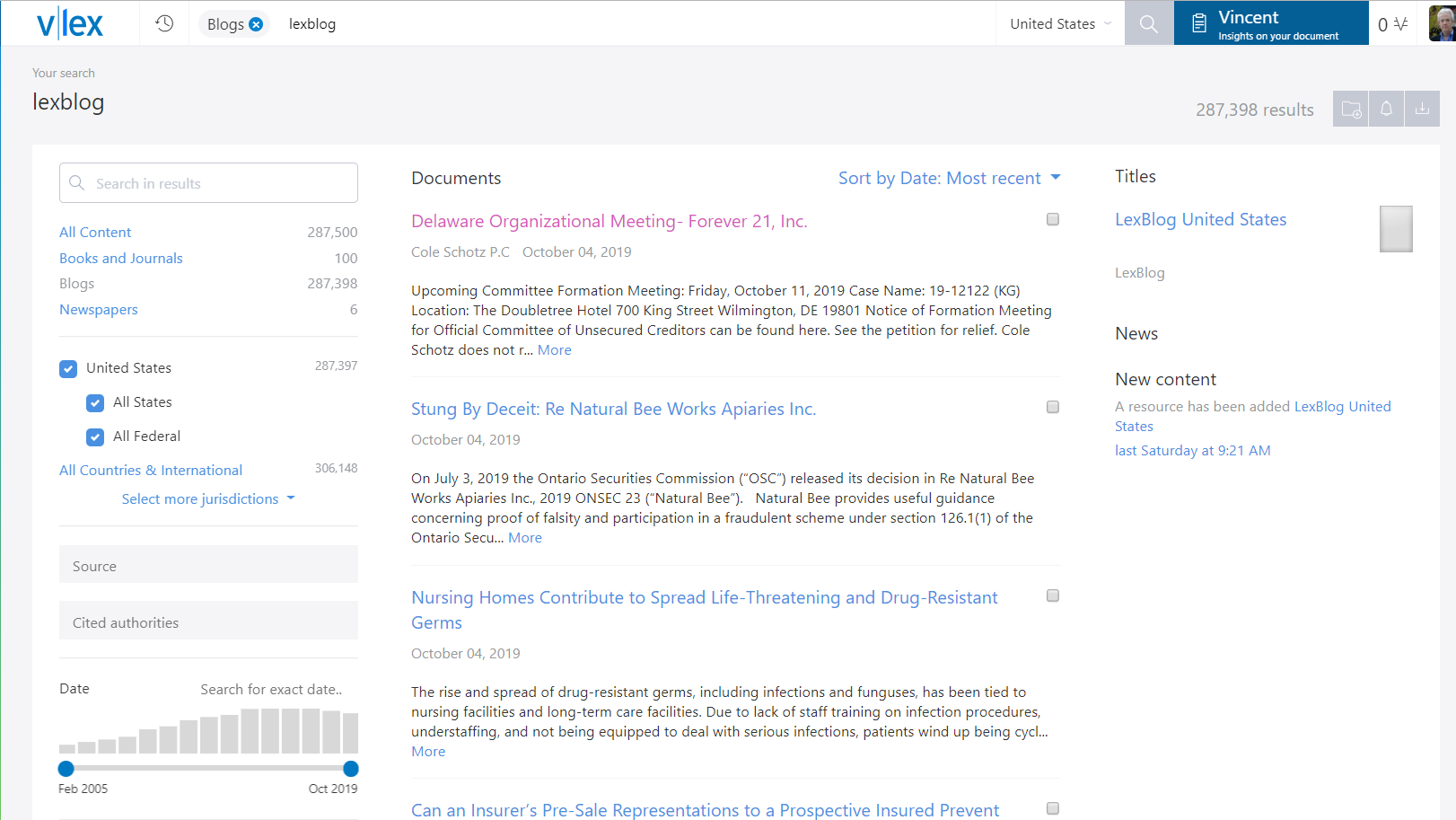 vLex Partners with LexBlog to Add 400,000 Blog Posts to Global Research Collection